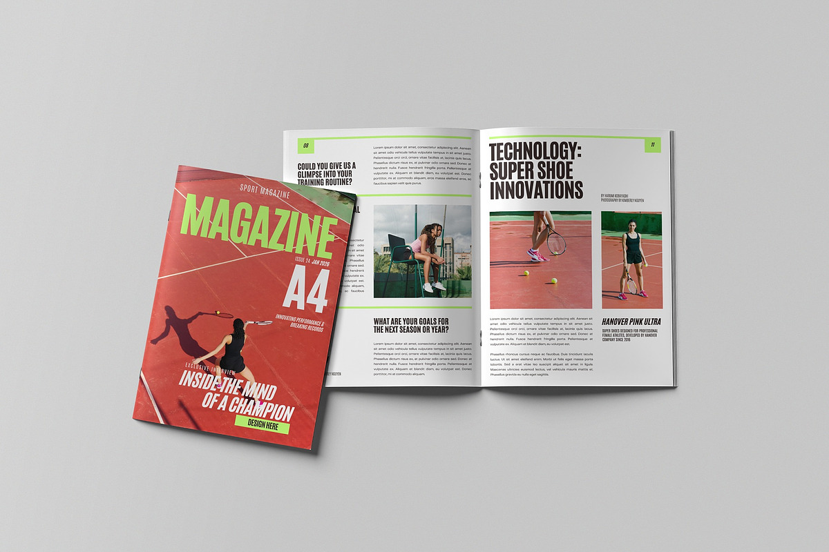 A4 magazine mock-up, a Books & Magazine Mockup by hokagata (Photo 2 of 5)