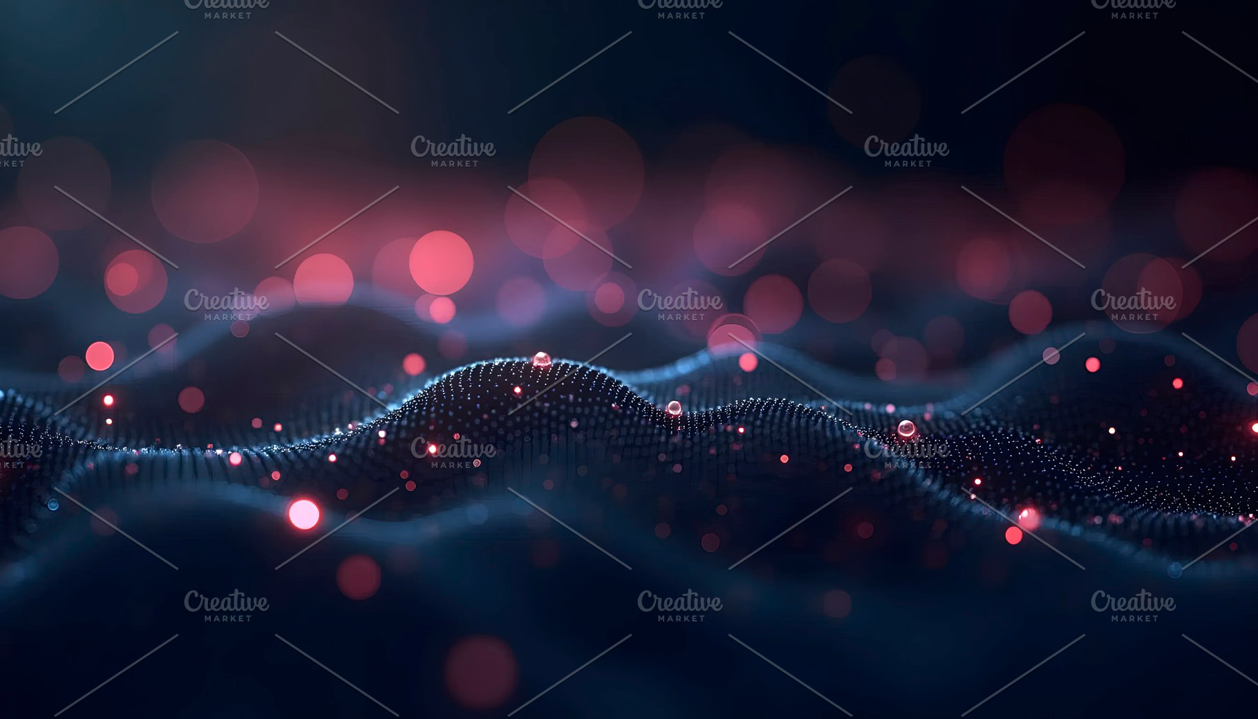 Dynamic Glowing Connection Mesh in M, a Photo by LOGOCREATIVE
