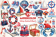 Vintage Nautical Clipart, an Illustration by Dream Creation (Thumbnail 1 of 5)