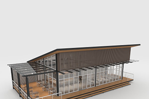 3D Model Cafe Modern 3