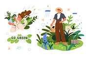 Eco-friendly concept. Ecology set, a Person Illustration by Good Studio (Thumbnail 3 of 10)