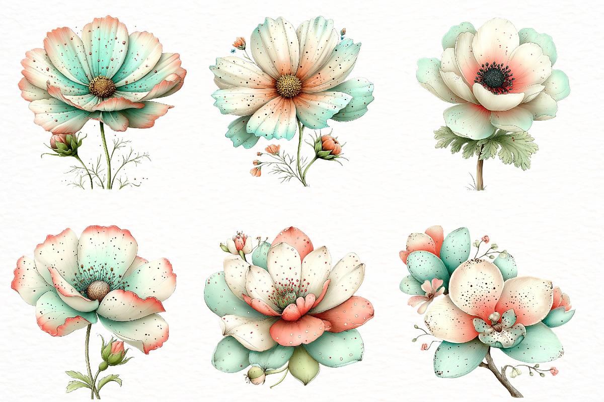 Whimsical spring Flower clipart, an Illustration by Designworld (Photo 3 of 8)