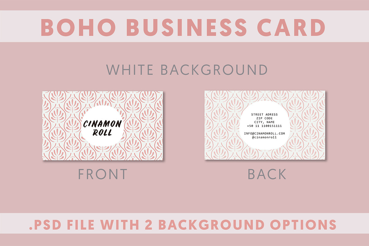 SALE! 2 Boho Business Card Template, a Business Card Template by Anis Illustration (Photo 2 of 3)