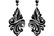 Black Ornamental Earrings SVG Set, an Object Graphic by jahid234 (Thumbnail 12 of 13)