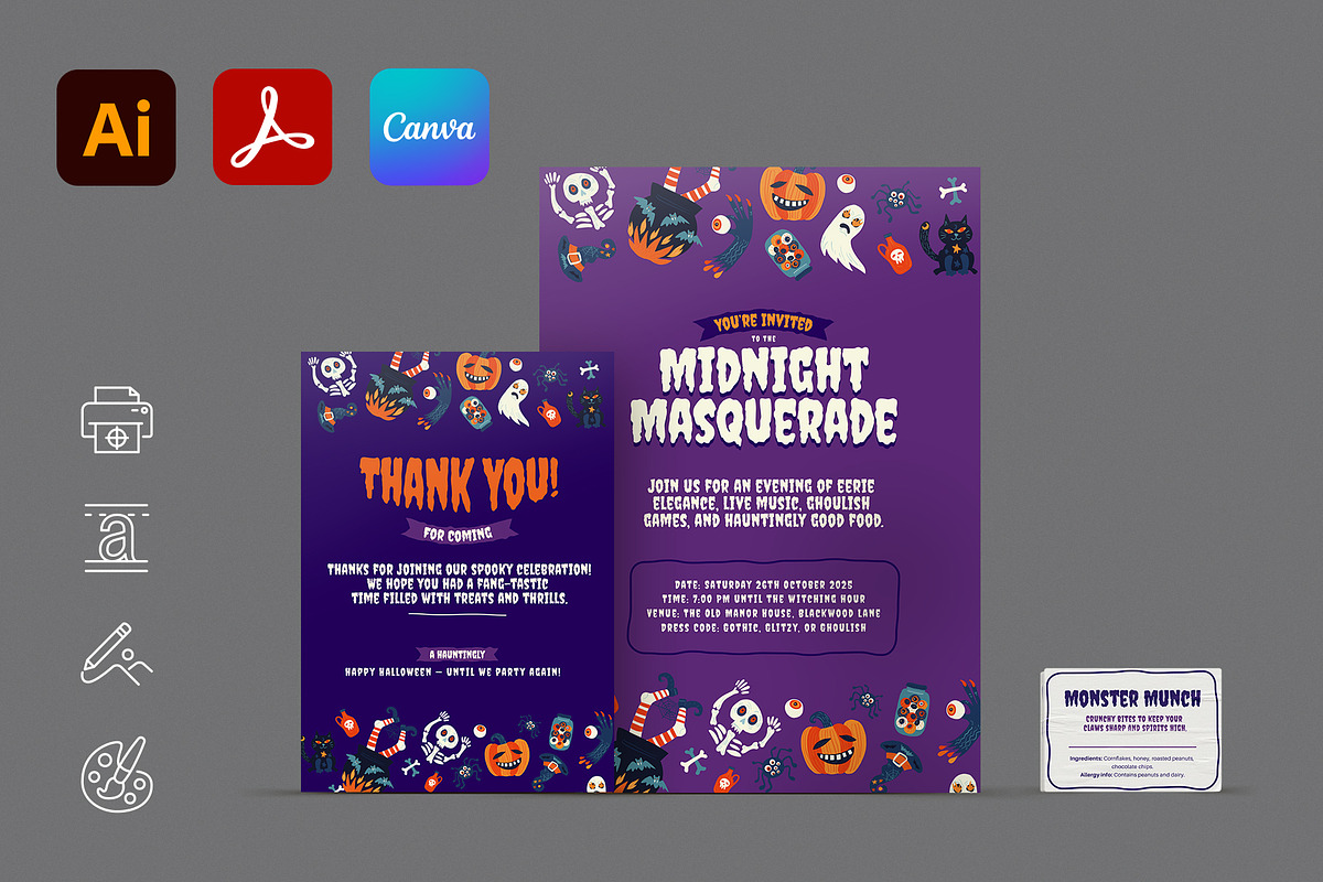 Halloween Party Pack Printables preview 2