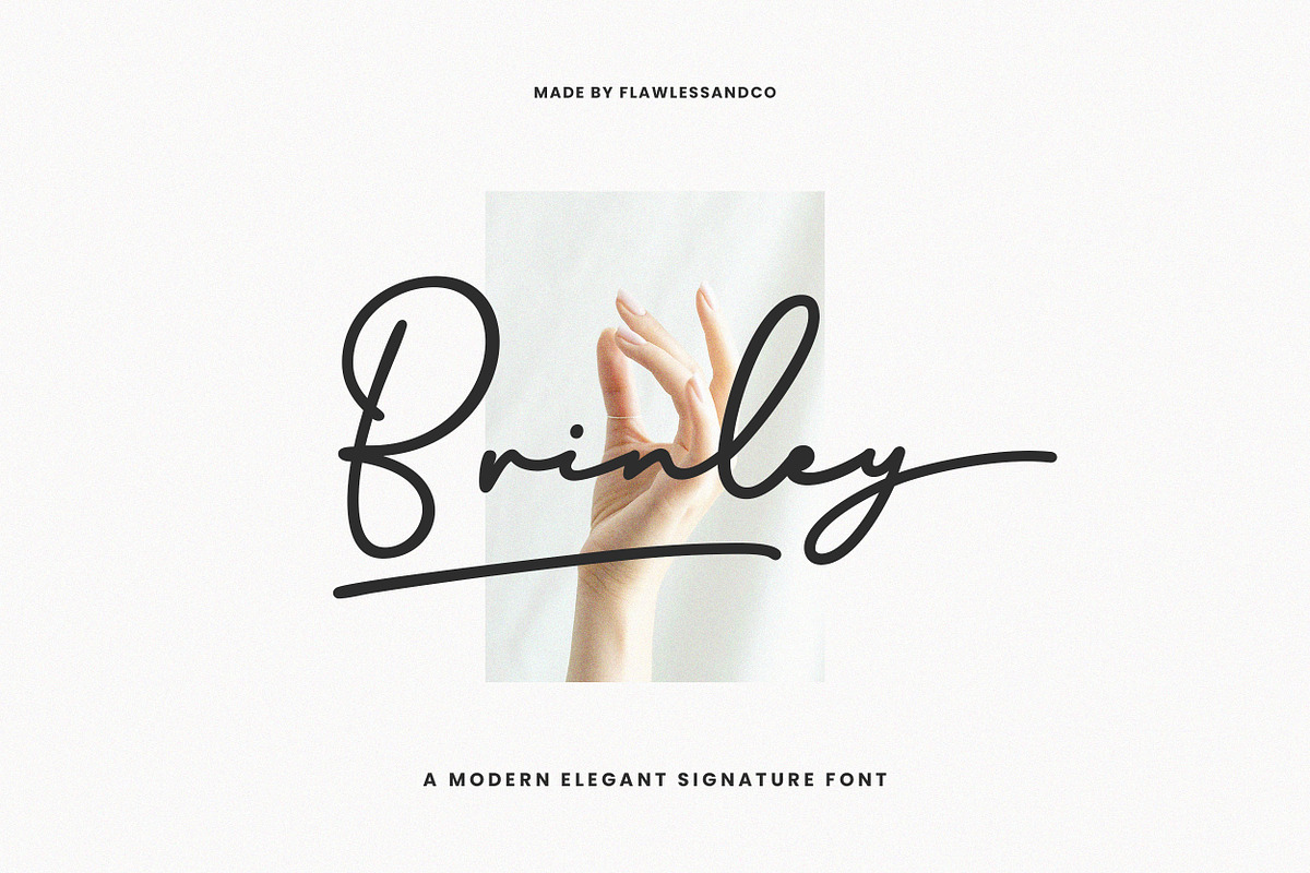 Brinley - Modern Handwritten Font, a Script Font by Flawless And Co (Photo 1 of 10)