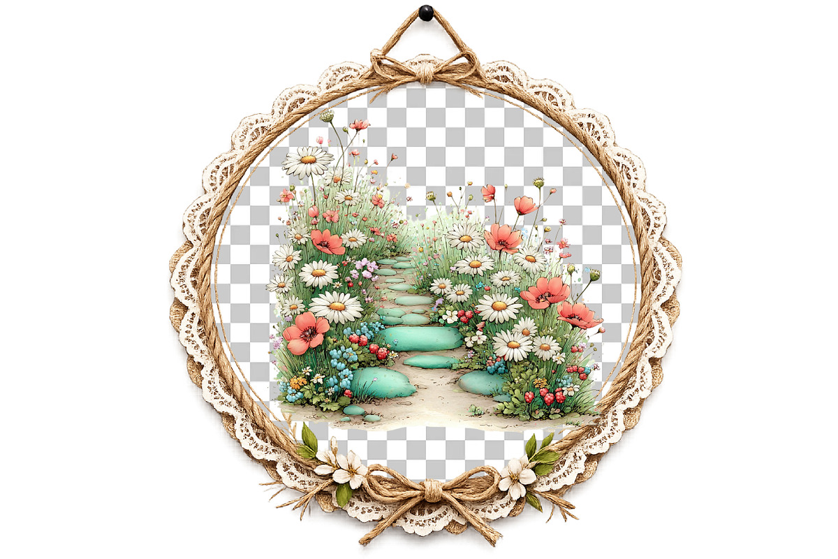 Whimsical Summer Pathway Clipart, an Illustration by DreamArtGraphic (Photo 6 of 8)