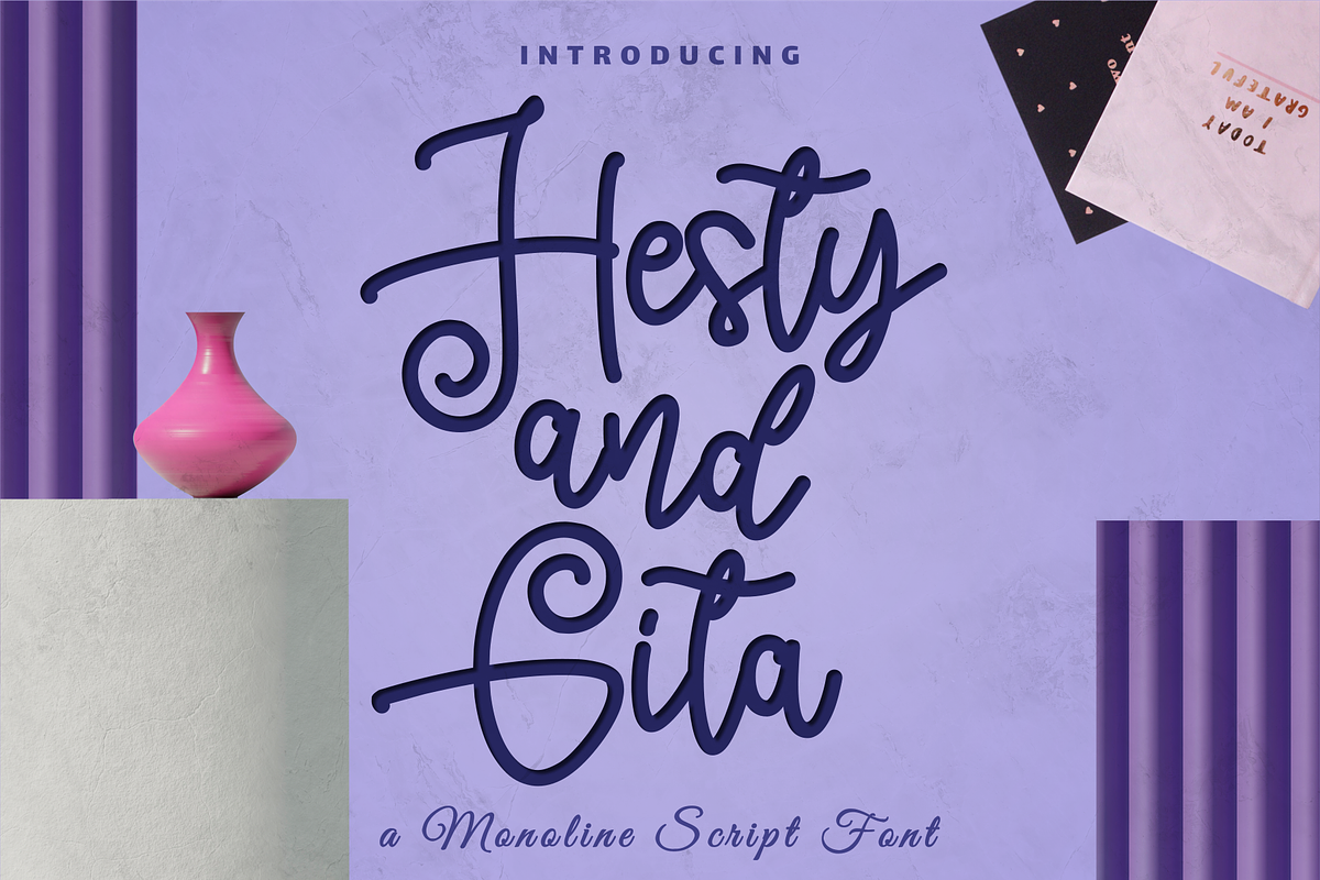 Hesty and Gita Font, a Script Font by Mabhal Studio (Photo 7 of 7)