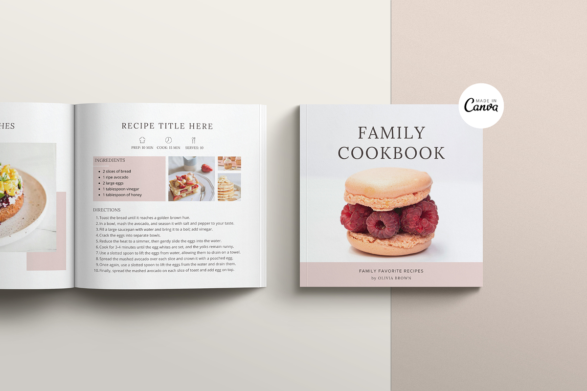 Cookbook Template Square 21x21 CM, a Templates & Theme by OrganizationOasisRo (Photo 2 of 9)