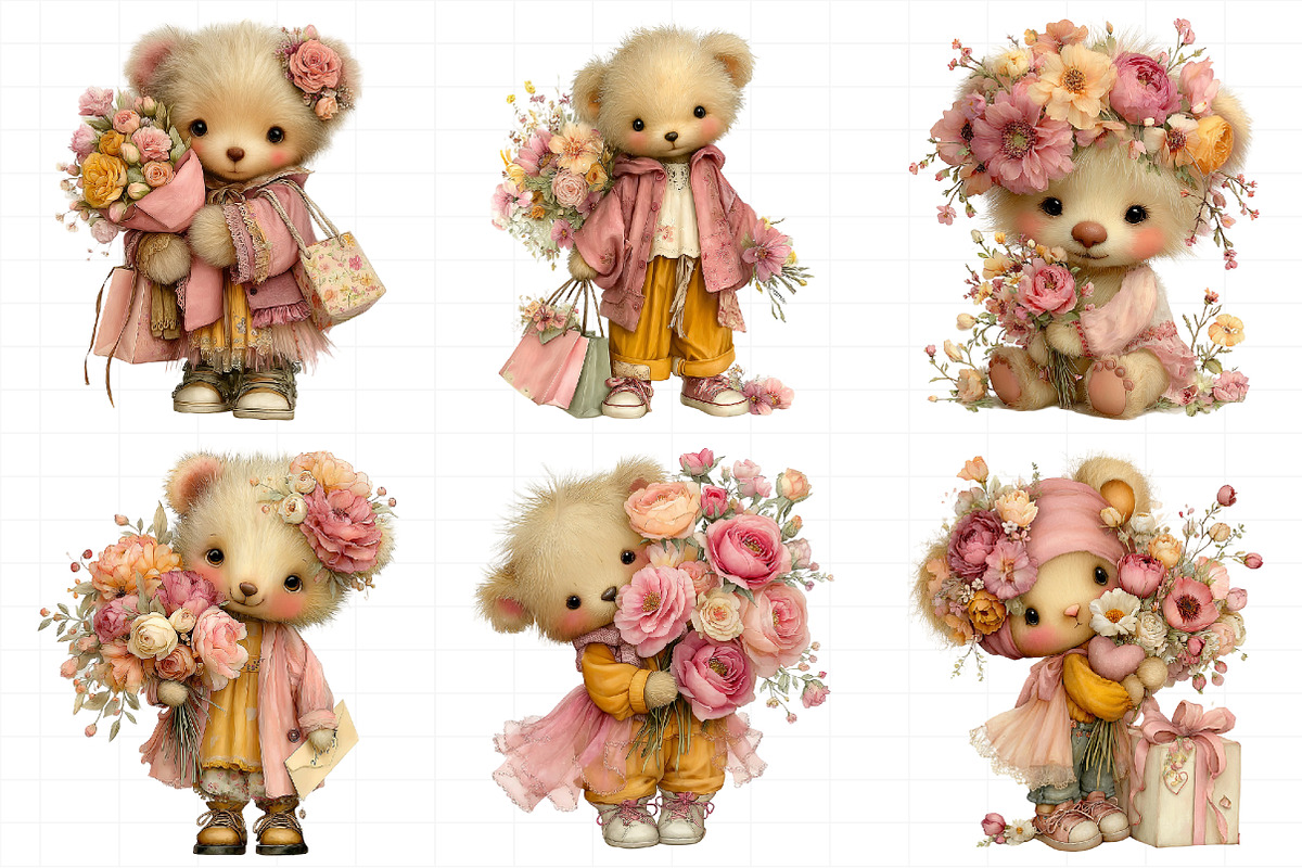 Mother’s Day Teddy Bear Clipart, an Illustration by Daily.Designs (Photo 8 of 8)