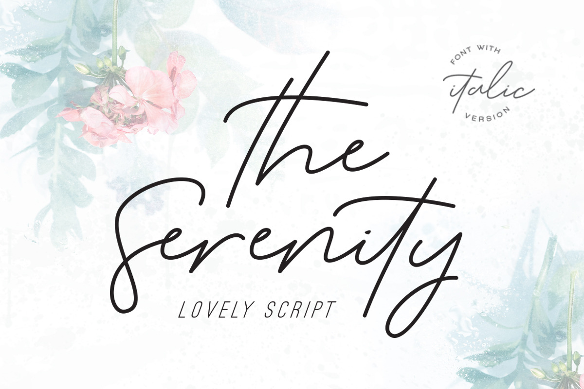 The Serenity - Lovely Script, a Script Font by Dharmas Foundry