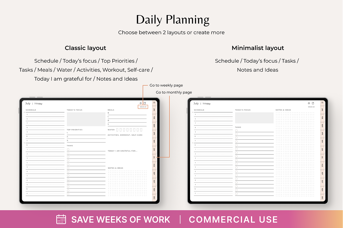 PLR Digital Planner 2025, Keynote, a Design Template by Makii Templates (Photo 9 of 10)