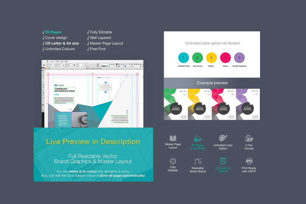 Annual Report Brochure 2019, a Brochure Template by GoldenPixelStudio (Photo 2 of 4)
