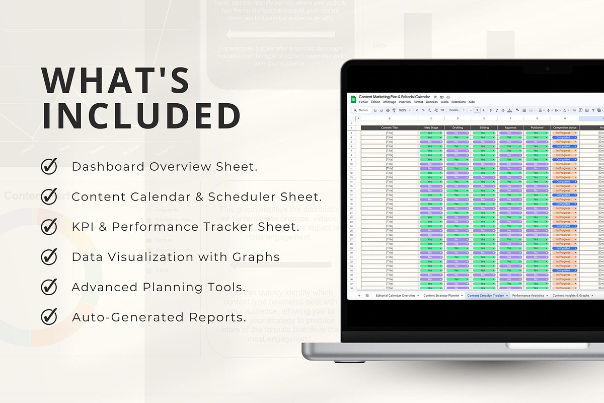 Content Marketing Plan & Calendar, a Marketing Template by Marketello Studio (Photo 2 of 5)