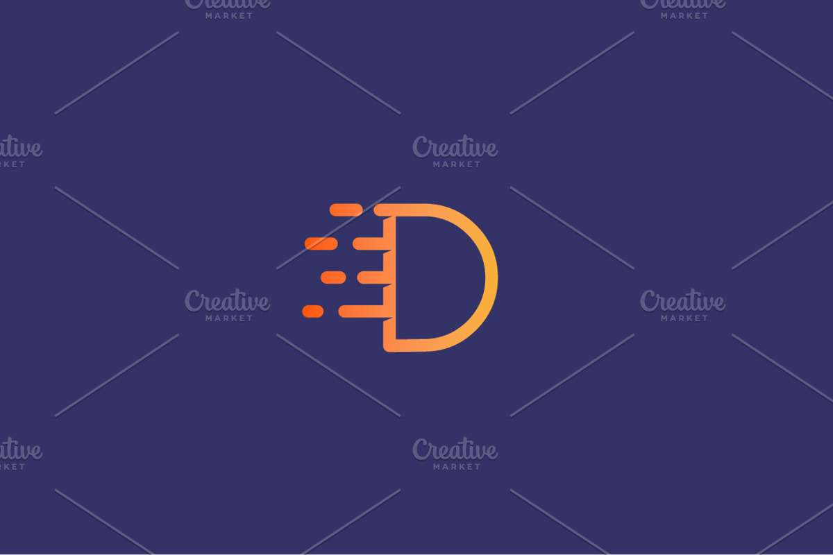 Dynamic moving letter D logo., a Branding & Logo Template by Bureau