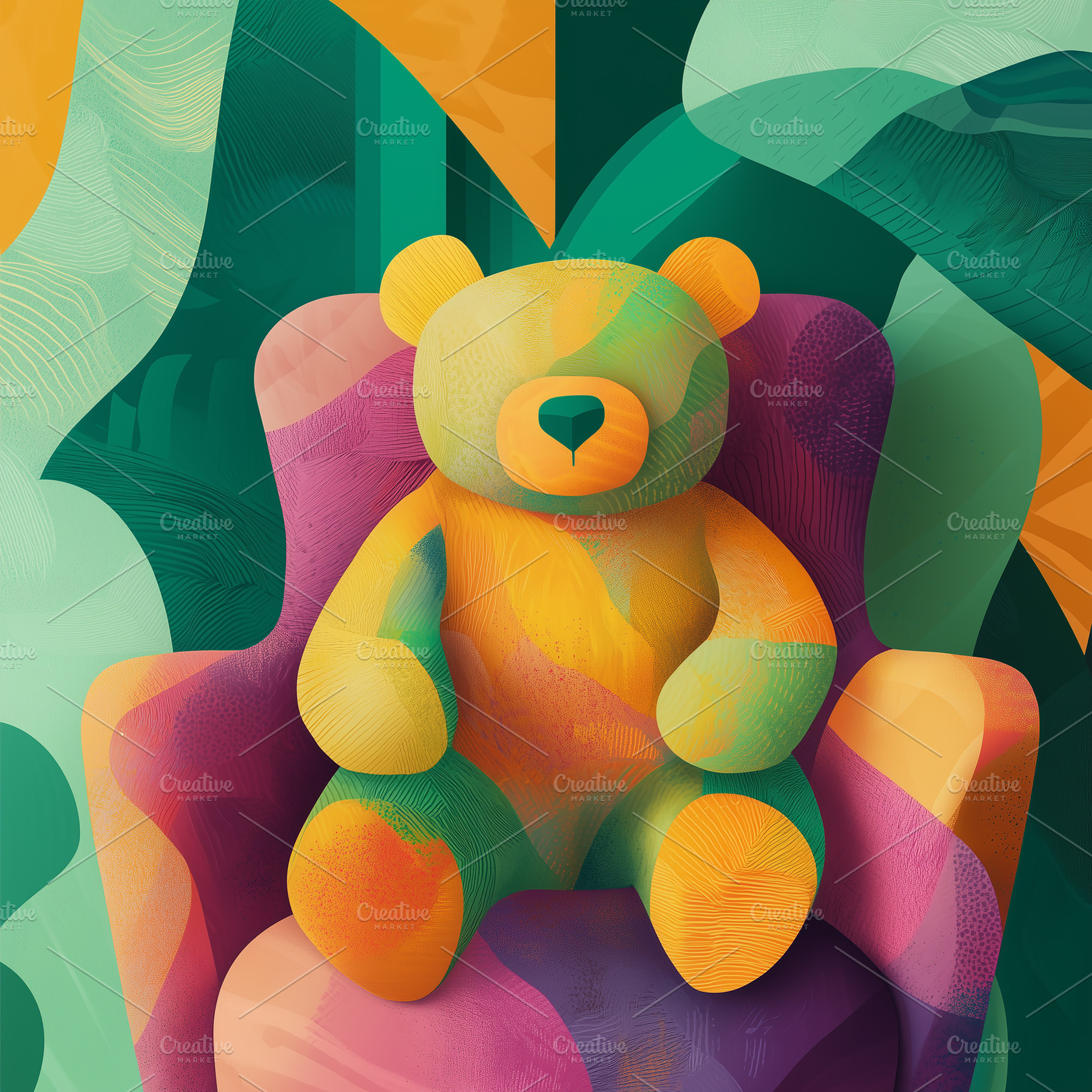 Illustration for a birthday card, an Abstract Photo by Imaginarium