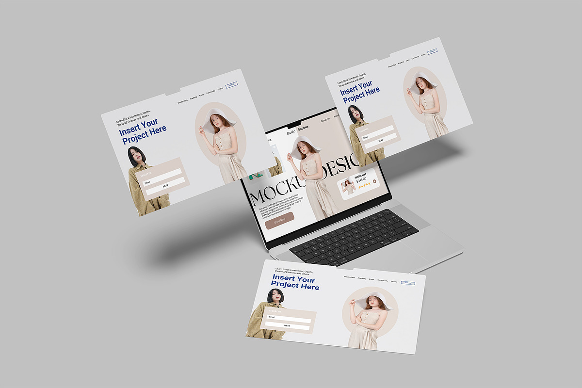 Laptop Screen Presentation Mockup, a Device Mockup by lamorastudio (Photo 2 of 11)
