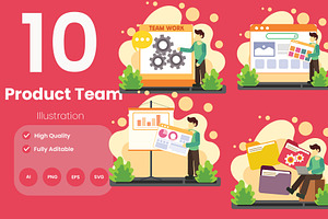 Product Team Illustration Pack, an Illustration by baii09