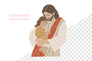 Jesus and Girl Christian Png, a Person Illustration by ⋒DesignECShop⋒ (Thumbnail 2 of 3)