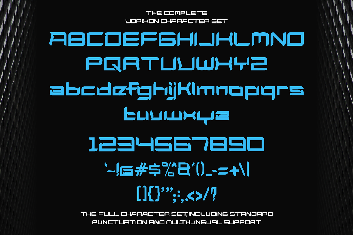 Vorixon Futuristic Display Font, a Sans Serif Font by mesuka (Photo 5 of 5)