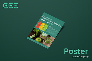 Juice Company Poster, a Poster Template by Fannan Studio