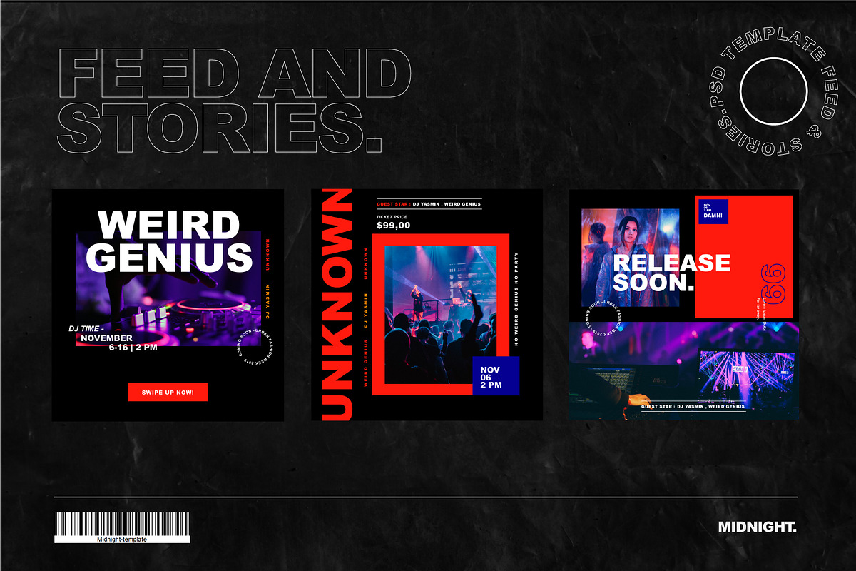 Midnight Instagram Post & Stories, a Social Media Template by Rocket Template (Photo 4 of 7)