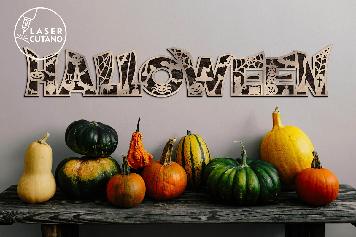 HALLOWEEN Wall art Decoration Files, a Design Template by LaserCutano (Photo 3 of 9)