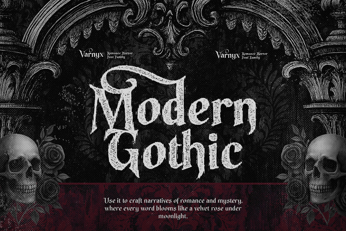 Varnyx - Romance Horror Font Family, a Blackletter Font by Inviline.co (Photo 3 of 15)