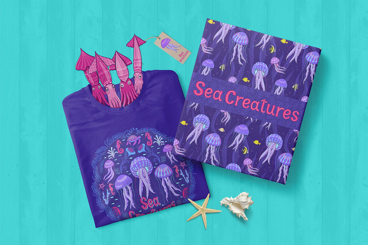 SEA CREATURES, an Animal Illustration by Irina Skaska (Photo 6 of 12)