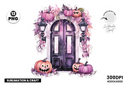 Watercolor Halloween Creaky Door PNG, a Seasonal Illustration by Creative Arslan (Thumbnail 5 of 7)