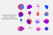 Vibrant Floral PNG Elements Pack, an Object Graphic by CreatingYOU.®, Lori Rice (Thumbnail 3 of 7)