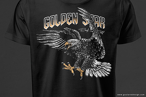 Rock And Roll Eagle For T-shirt