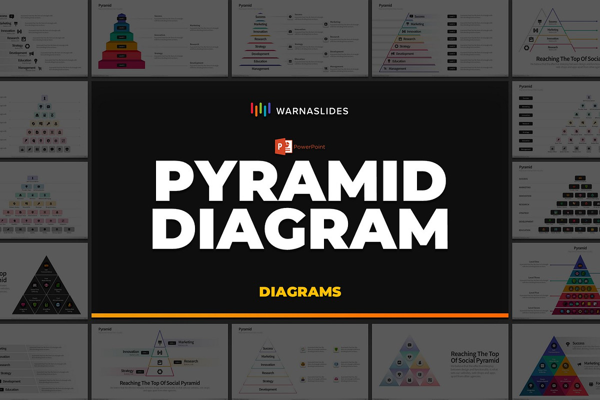 Pyramid Diagram PowerPoint Templates, a Presentation Template by Warna Works (Photo 2 of 23)