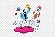 Success and Achievement Illustration, a Person Illustration by Partikusi Design (Thumbnail 3 of 3)