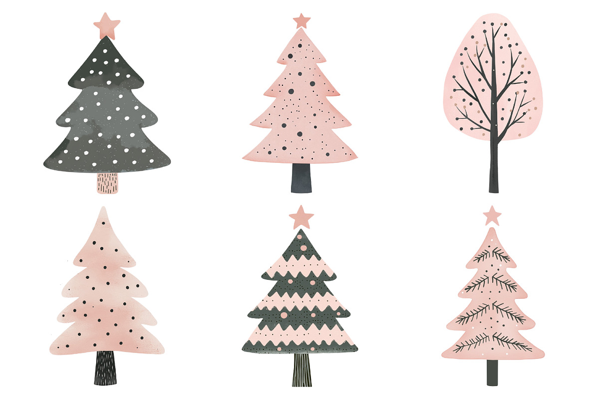 Boho Style Christmas Tree Clipart, an Illustration by Daily.Designs (Photo 4 of 5)