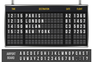 Flip scoreboard, airport board.