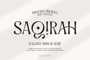 Saqirah - Elegant Display Serif