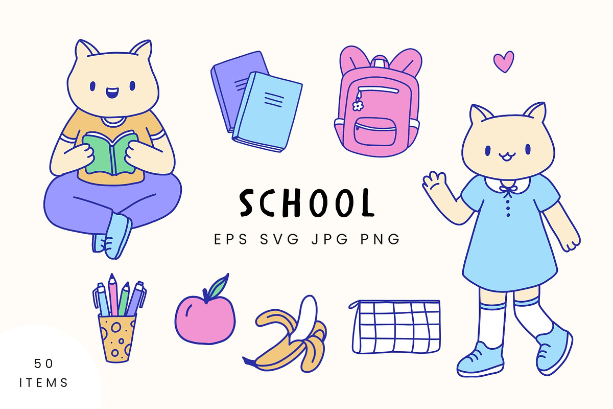 Back to School | 100% Hand Drawn, an Education Illustration by Kristina Chistiakova (Photo 1 of 3)