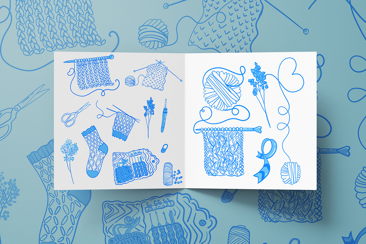 Knitting Lineart, a Work Illustration by Carpet Tapete Pretzel (Photo 3 of 6)