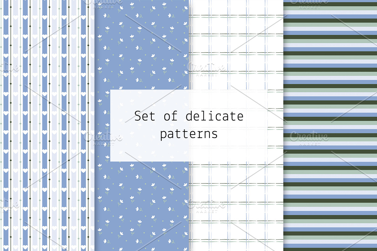 Set of delicate patterns, a Pattern Graphic by Lyolya Profitrolya (Photo 1 of 5)