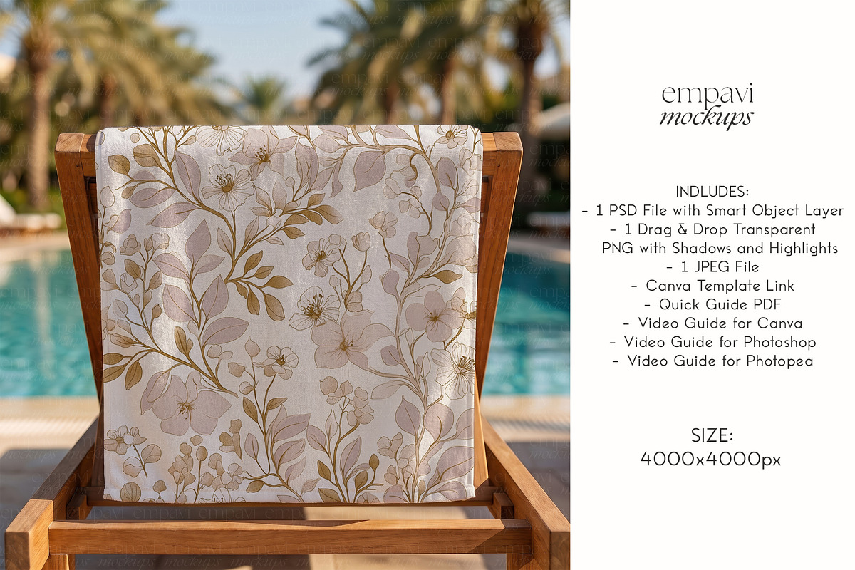 Beach Towel Mockup, a Merchandise Mockup by EmpaviMockups (Photo 4 of 6)
