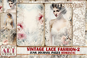 Lace fashion Junk Journal Kit part 2, a Person Illustration by CraftArtStory (Thumbnail 1 of 6)