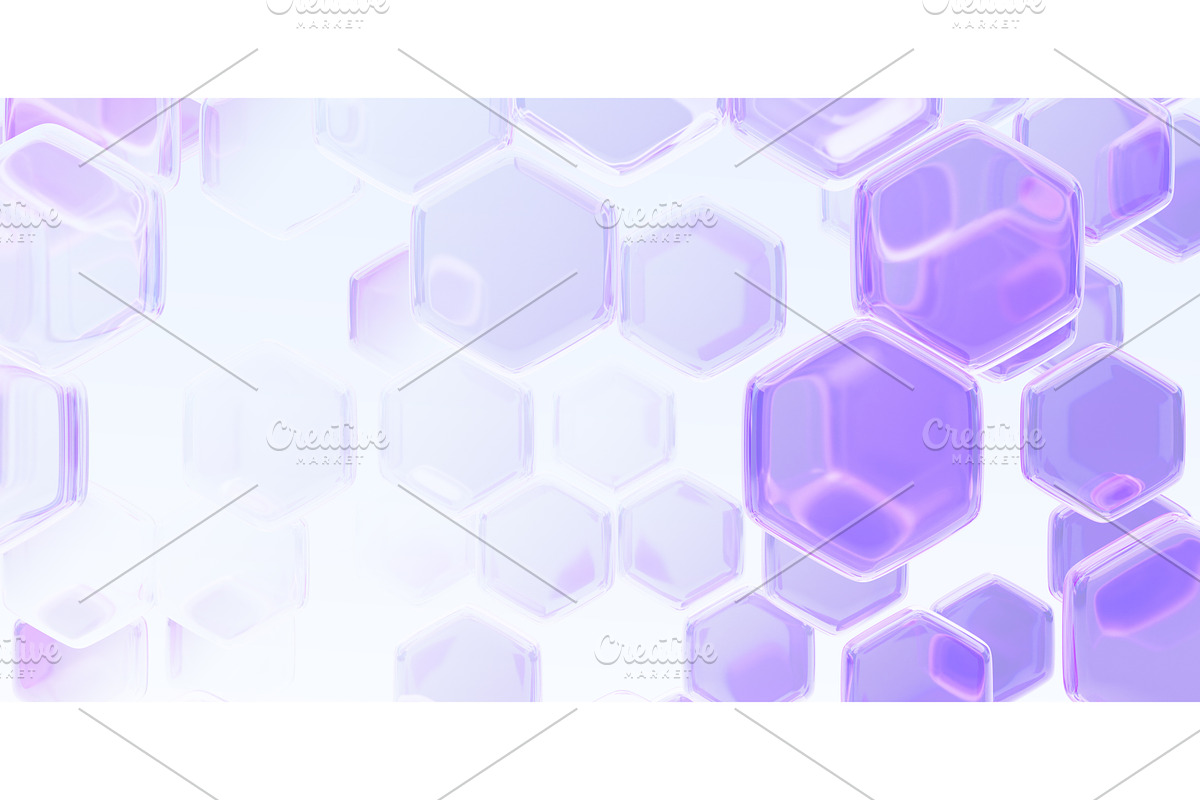 Purple glass hexagon pattern, a Background Graphic by Marozhkastudio