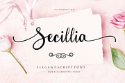 Secillia font, a Script Font by Burhan Afif (Thumbnail 1 of 9)