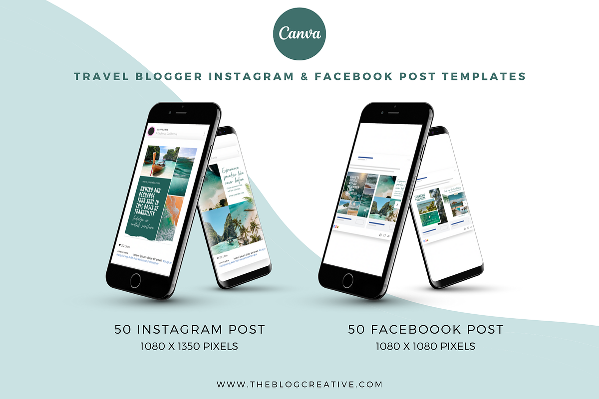 Travel Blogger Instagram and FB, a Social Media Template by The Blog Creative (Photo 2 of 7)