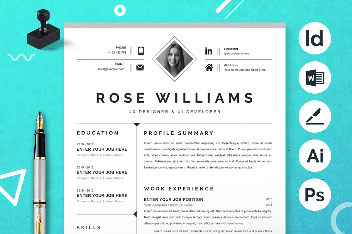 JOB WINNING RESUME - 50 TEMPLATES, a Resume Template by ResumeInventor (Photo 161 of 184)