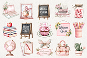 Whimsical Teacher Themed Clipart, an Illustration by NadiaTheronArt (Thumbnail 2 of 4)