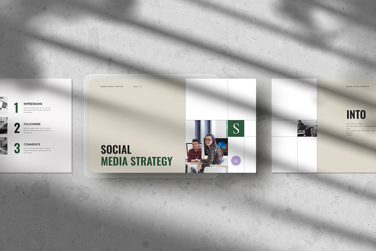 Social Media Strategy Template, a Presentation Template by White Graphic (Photo 7 of 7)