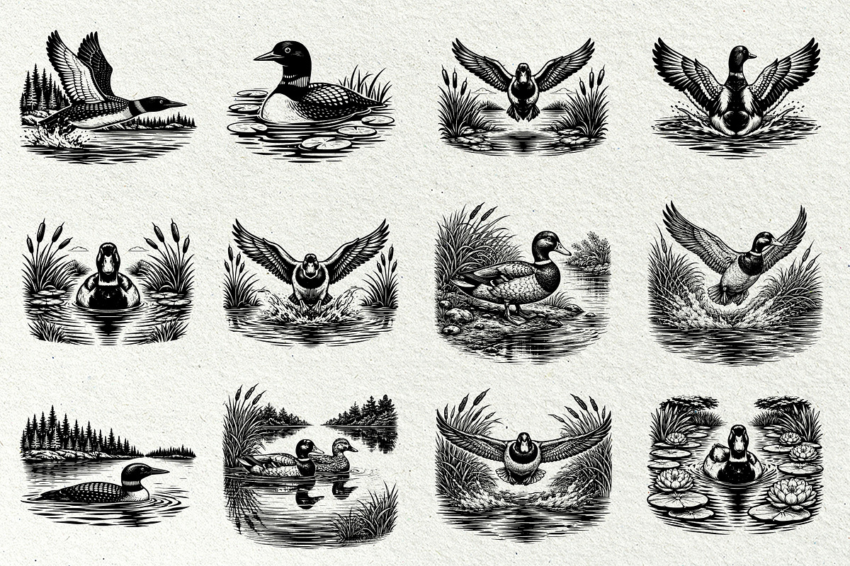 Mallard Duck SVG Graphics Bundle, an Animal Illustration by DENIDigitalArtSudio (Photo 2 of 5)