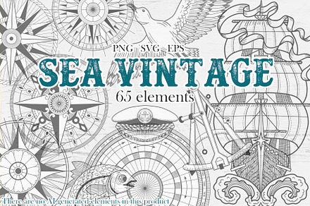 Sea Vintage, a Graphic by Samiramay